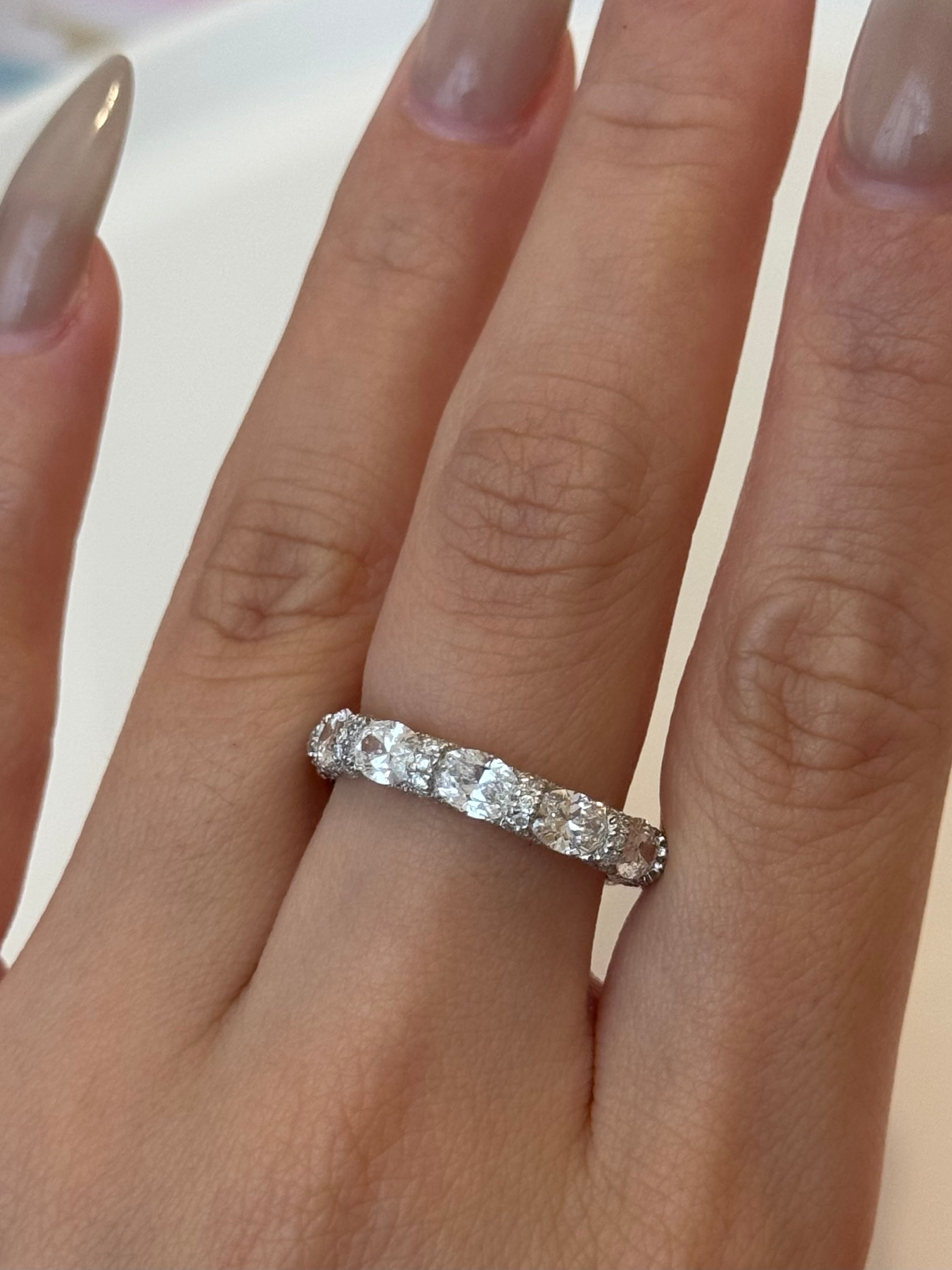 Verona East West Oval Eternity Band