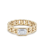Juno Emerald Cuban Link Ring