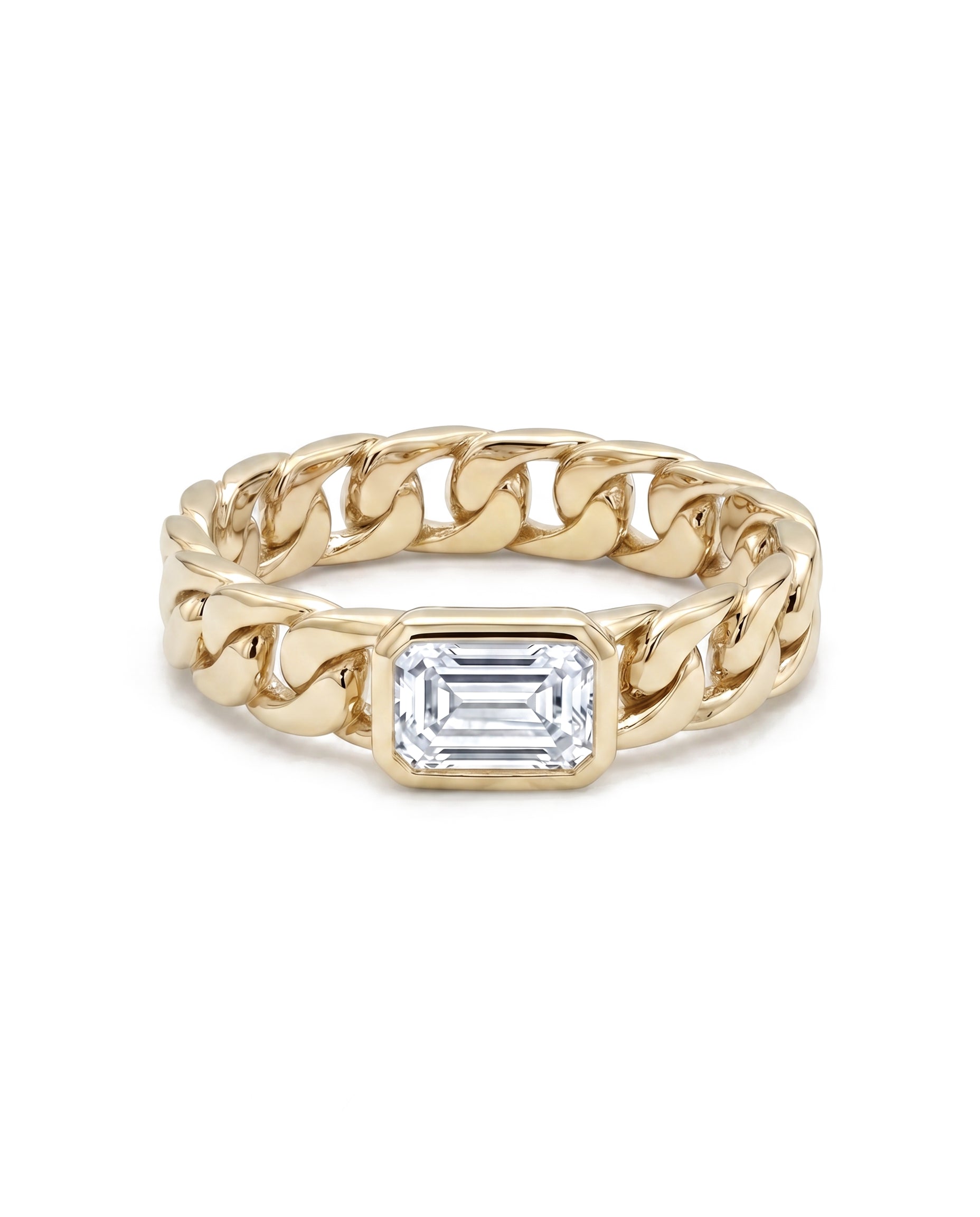 Juno Emerald Cuban Link Ring