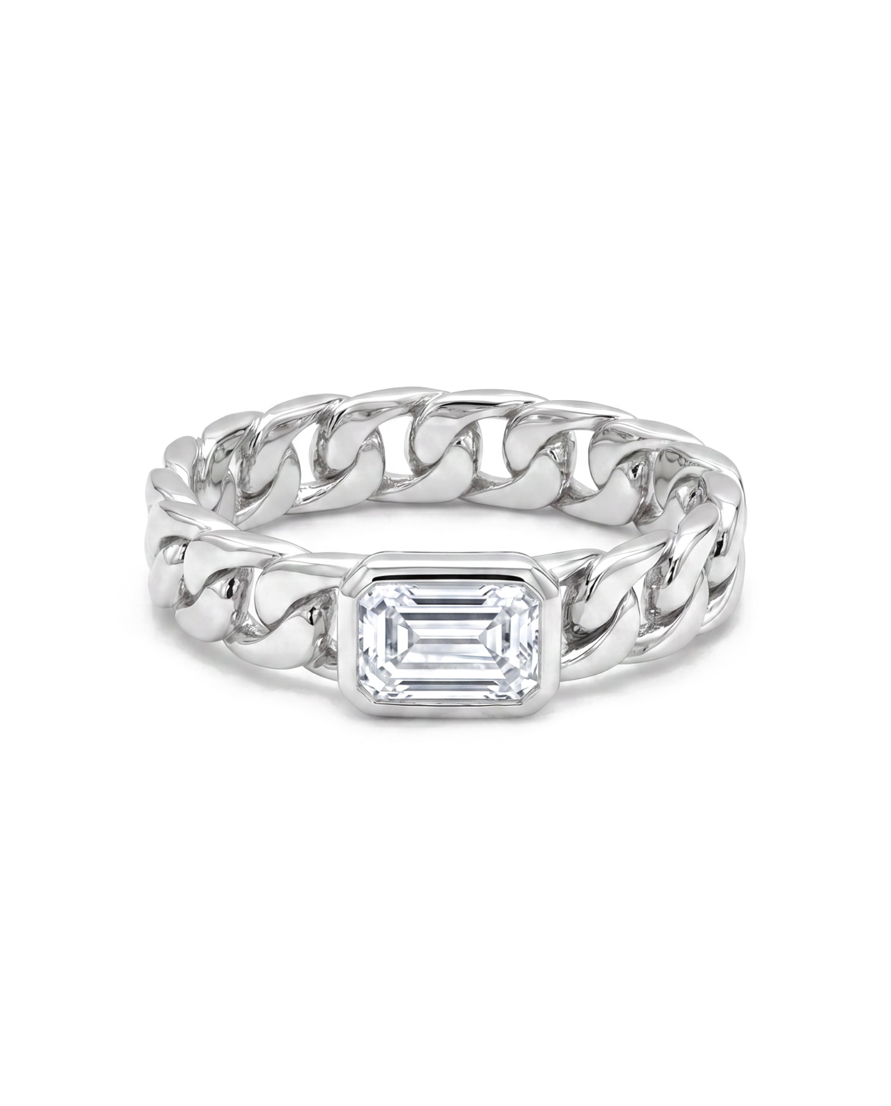 Juno Emerald Cuban Link Ring