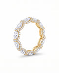 Verona East West Oval Eternity Band
