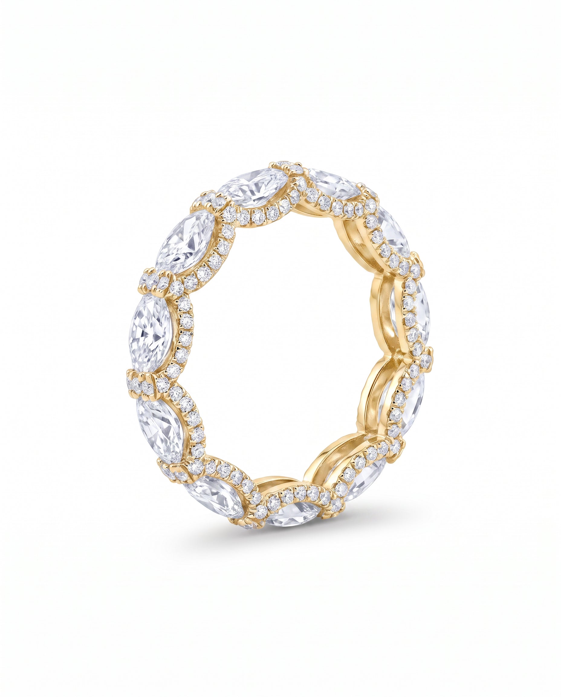 Verona East West Oval Eternity Band