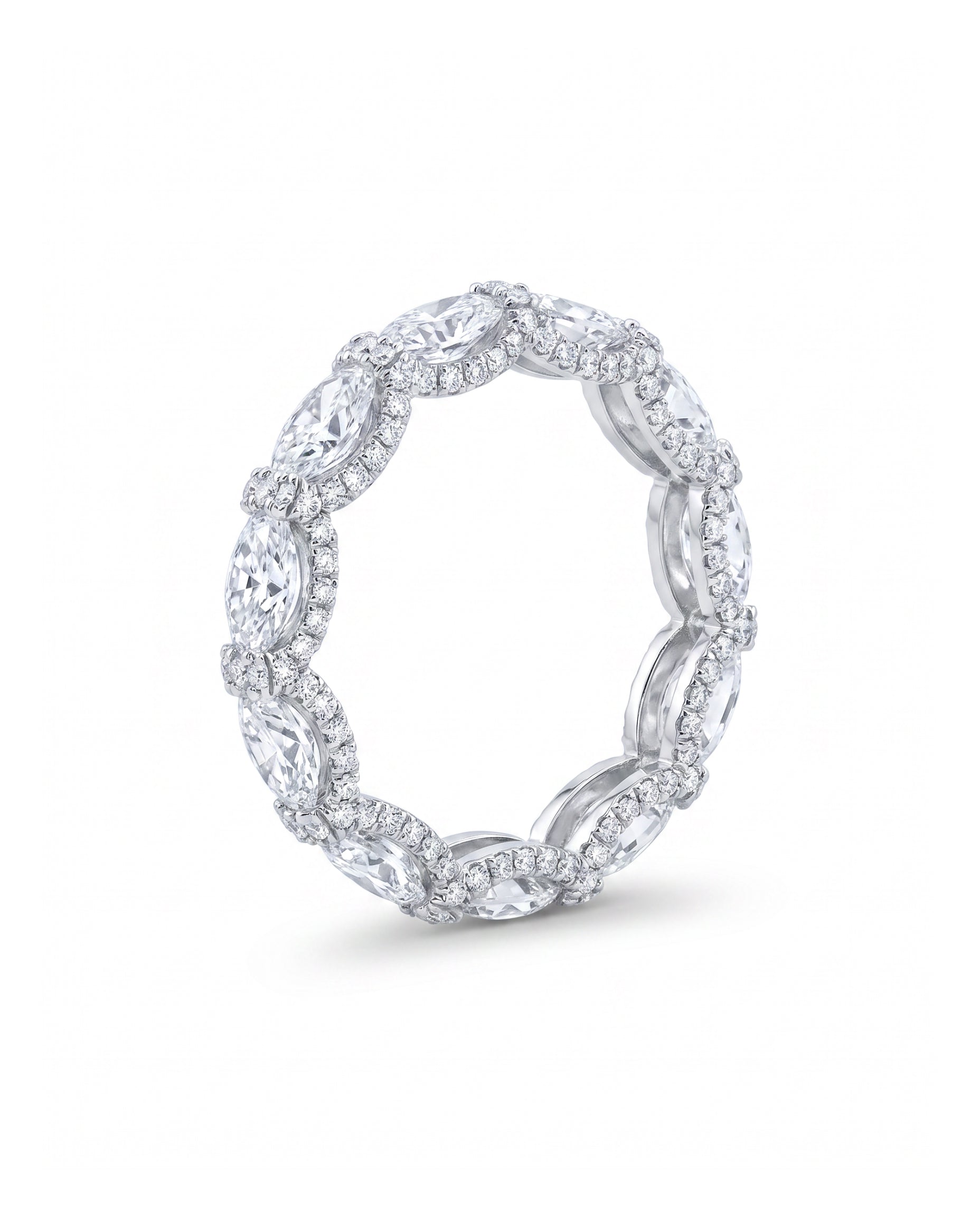 Verona East West Oval Eternity Band