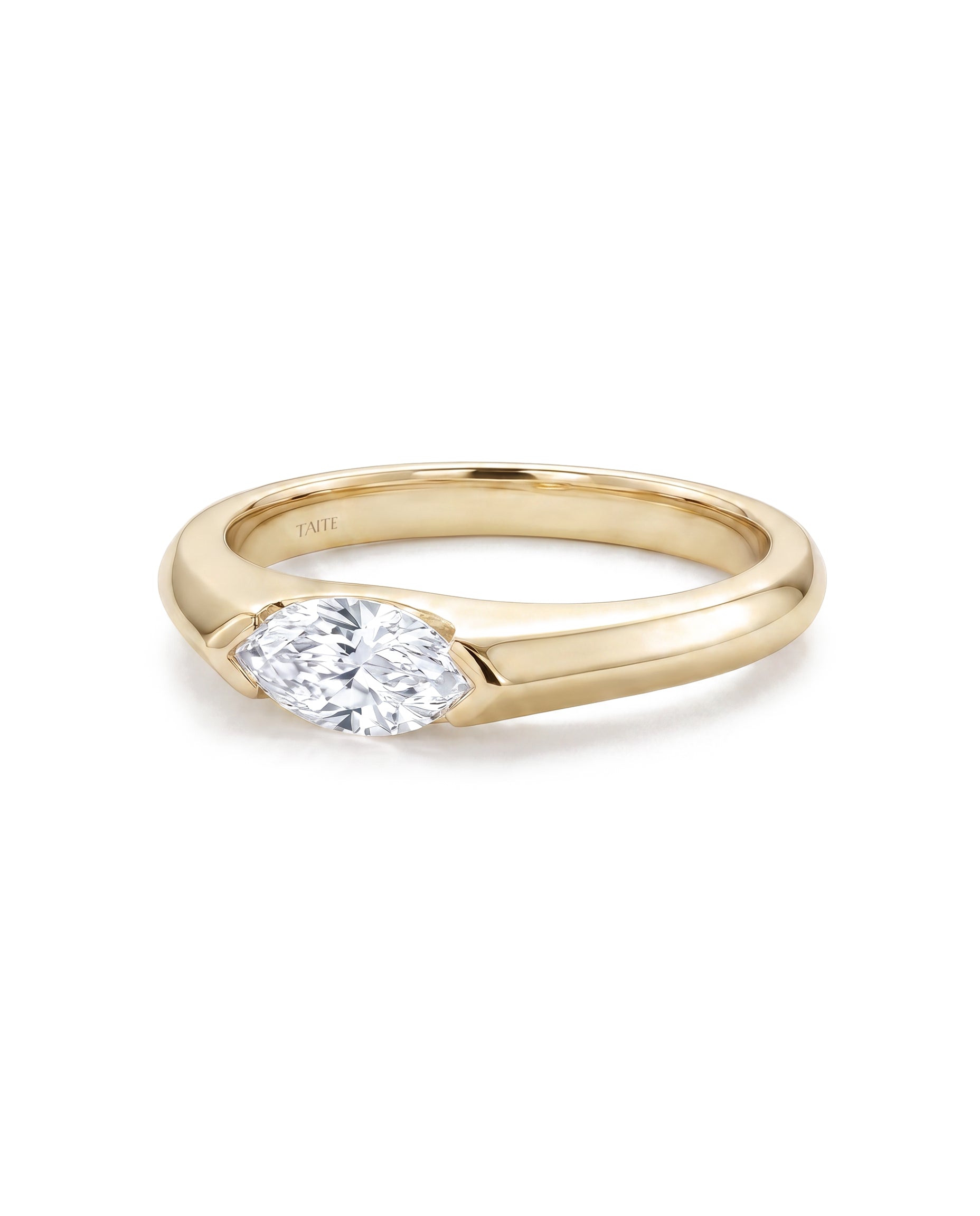 Northern Light Marquise Signet Ring