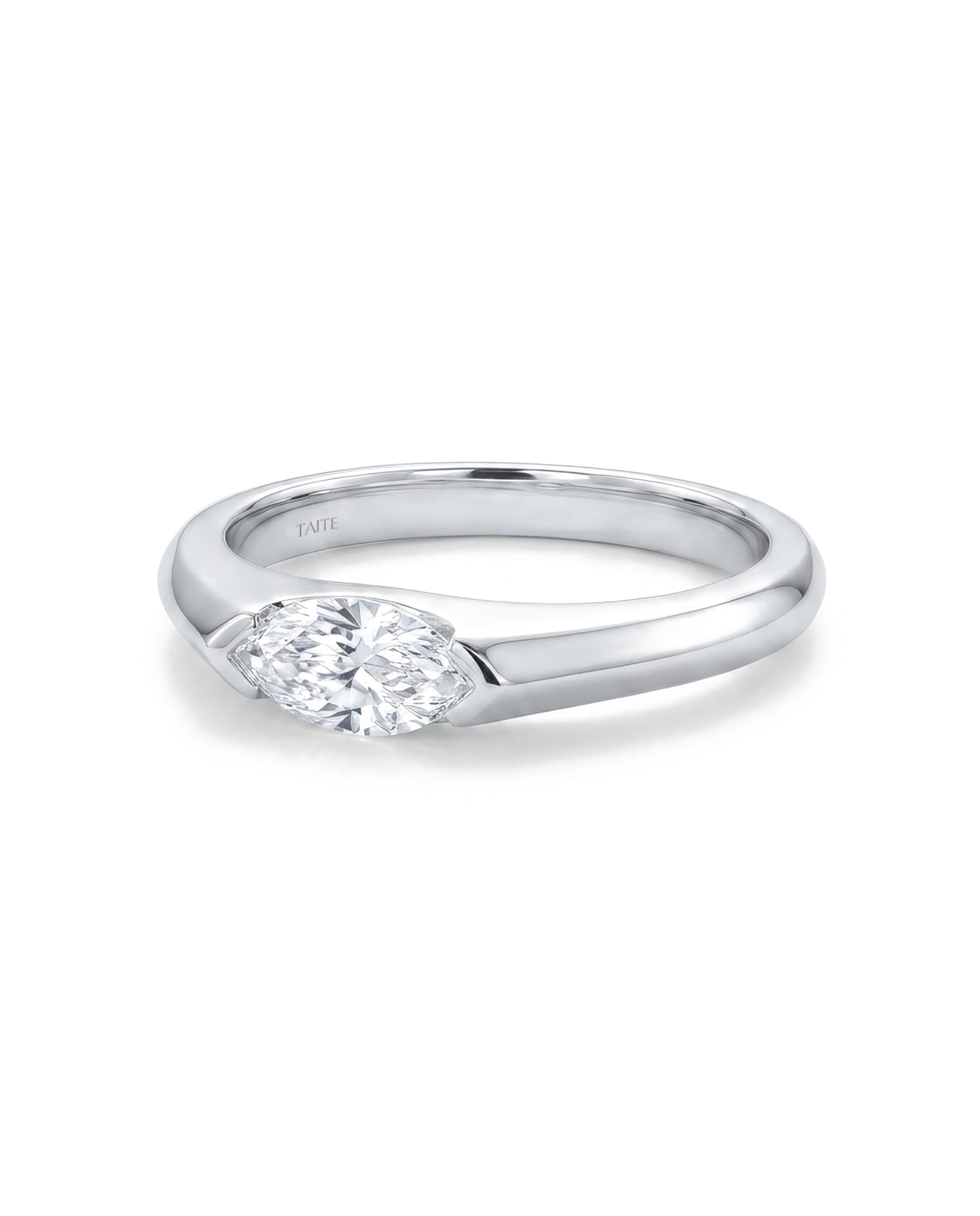 Northern Light Marquise Signet Ring