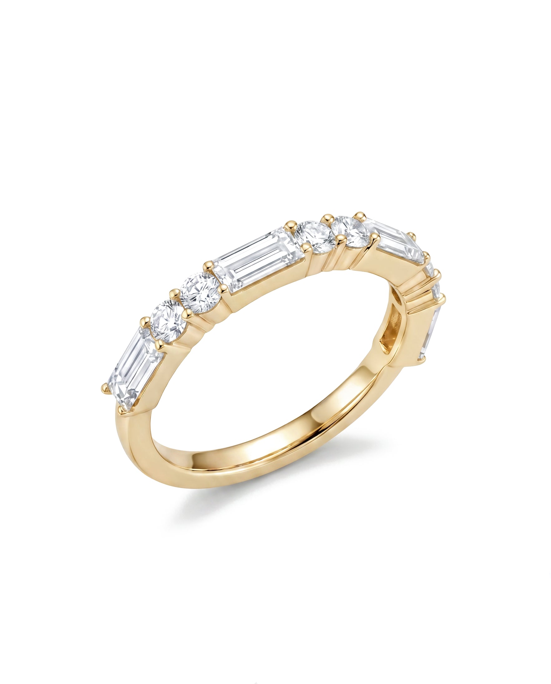 Remi Round & Baguette Eternity Band