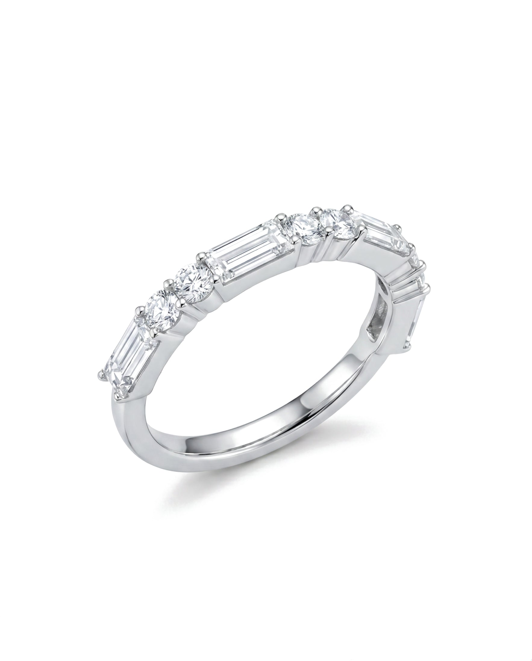 Remi Round & Baguette Eternity Band