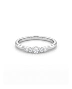 Soft Echo 5-Stone Graduated Diamond Midi Ring