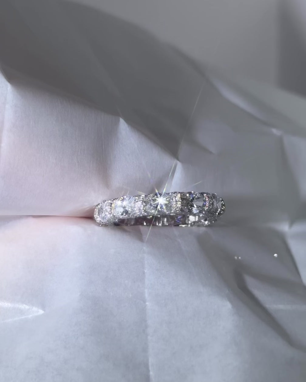 Verona East West Oval Eternity Band