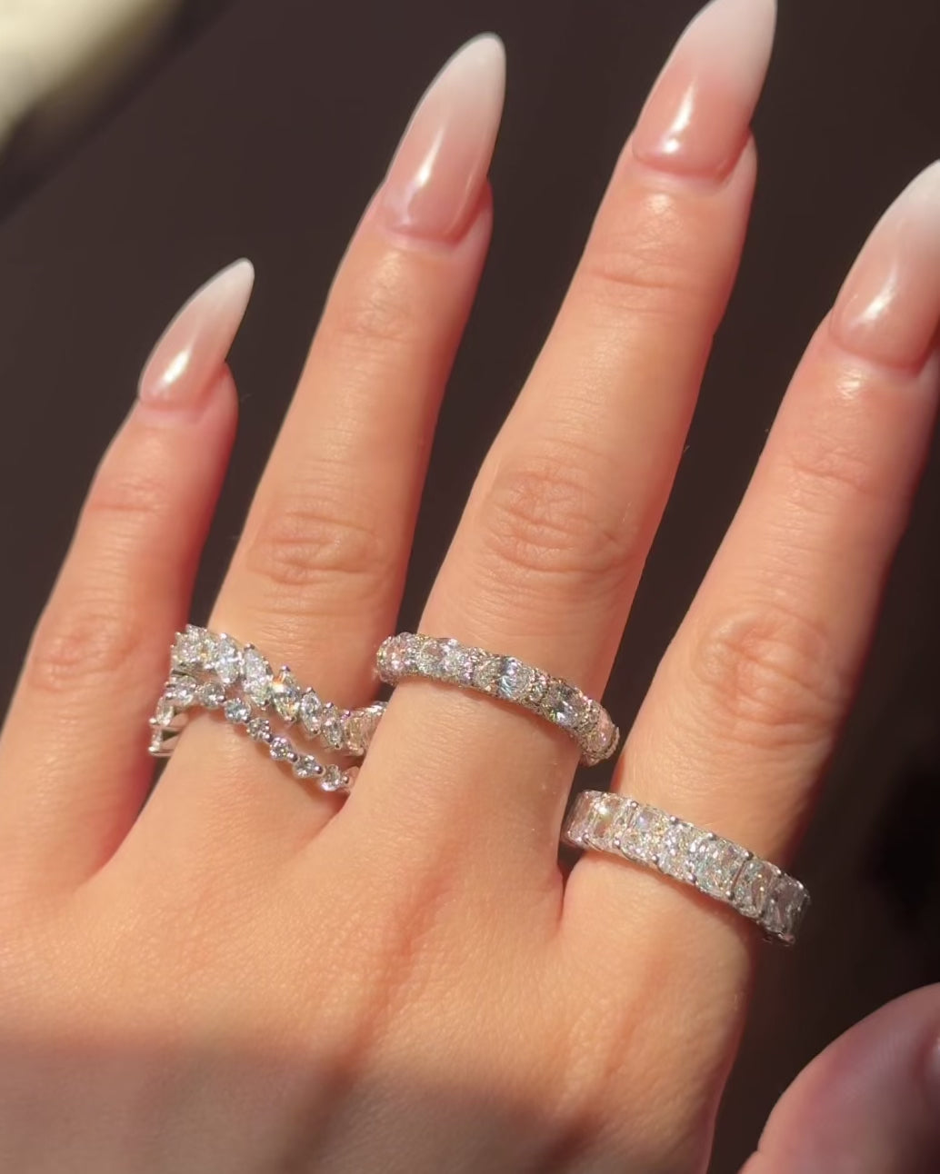 Billie Round Diamond Wave Ring